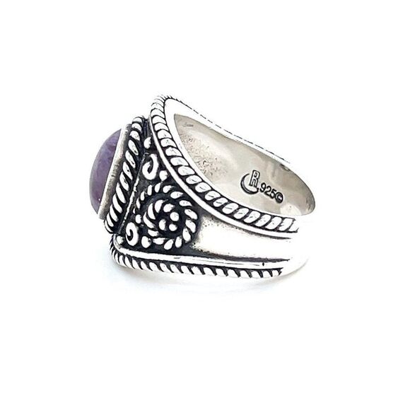 Sterling Silver 925 Purple Amethyst Ring - Picture 4 of 9